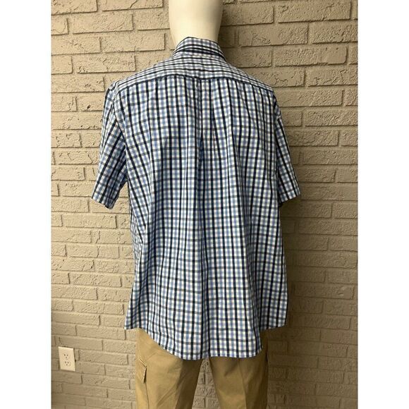 Dockers Men Wrinkle Free Blue Short Sleeve Shirt Size XL - Picture 2 of 10